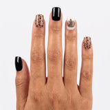 24pcs/Set Autumn Winter Leopard Print Pumpkin Halloween Short Press-On Nails