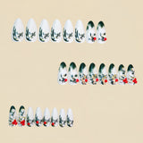 24pcs/Set Christmas Branches Press-On Nails