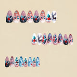 24pcs/Set Christmas Snowflakes And Reindeer Press-On Nails