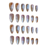 24pcs/Set Baroque Watercolor Oil Painting Press-On Nails
