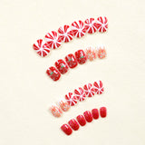 24pcs/Set Christmas Gingerbread Man Press-On Nails