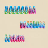 24pcs/Set Black Glitter French Minimalist Press-On Nails