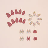 24pcs/Set Short Fresh Floral Press-On Nails