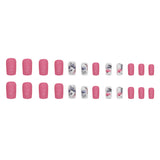 24pcs/Set Matte Lotus with Glitter Press-On Nails