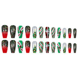 24pcs/Set Christmas Gift & Tree Press-On Nails