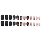 24pcs/Set Autumn-Winter Leaves and Flowers Press-On Nails