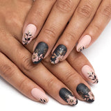 24pcs/Set Autumn-Winter Leaves and Flowers Press-On Nails