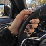 24pcs/Set Autumn-Winter Leaves and Flowers Press-On Nails