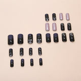 24pcs/Set Starry Night Sky Press-On Nails