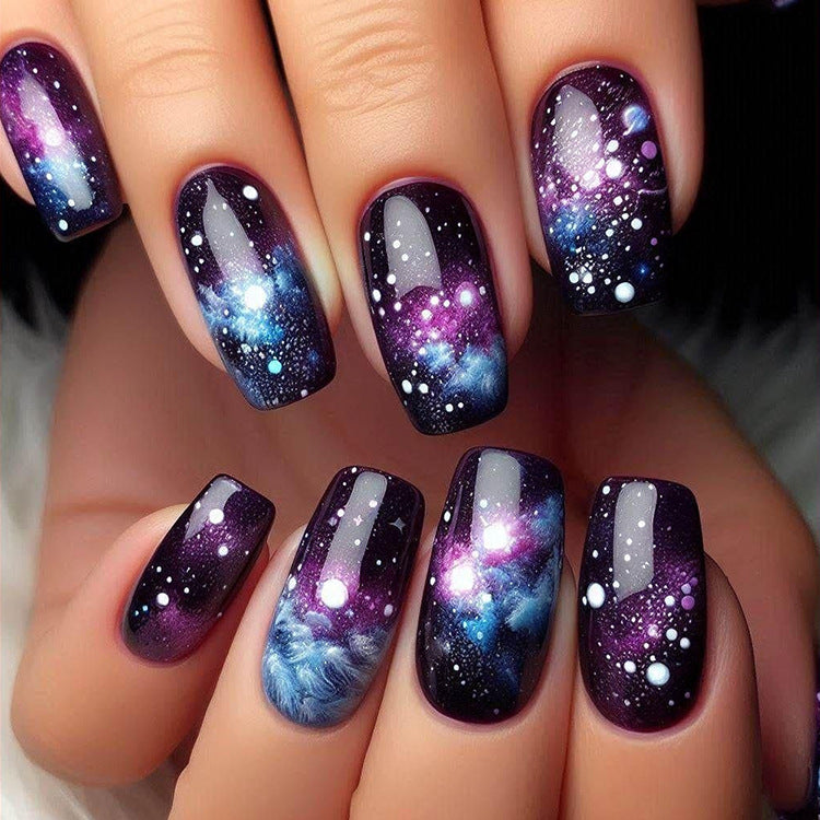 24pcs/Set Nebula Gradient Press-On Nails