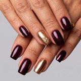 24pcs/Set Cat Eye Purple & Copper Press-On Nails