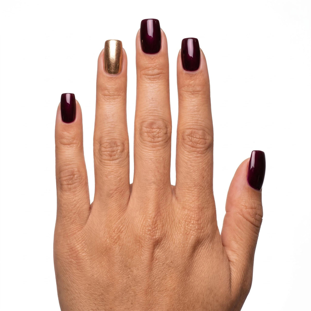 24pcs/Set Cat Eye Purple & Copper Press-On Nails