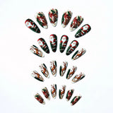 24pcs/Set Christmas Santa & Reindeer Press-On Nails