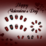 24pcs/Set Siren's Heart: Gilded Flame Press-On Nails