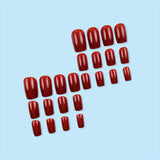 24pcs/Set Autumn-Winter Vintage Orange-Red Press-On Nails