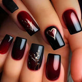 24pcs/Set Valentine's Day Heart Press-On Nails