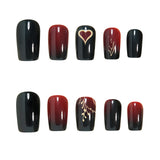 24pcs/Set Valentine's Day Heart Press-On Nails
