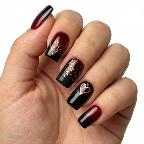 24pcs/Set Valentine's Day Heart Press-On Nails