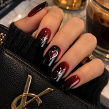 24pcs/Set Valentine's Day Heart Press-On Nails