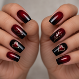 24pcs/Set Valentine's Day Heart Press-On Nails