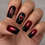24pcs/Set Valentine's Day Heart Press-On Nails