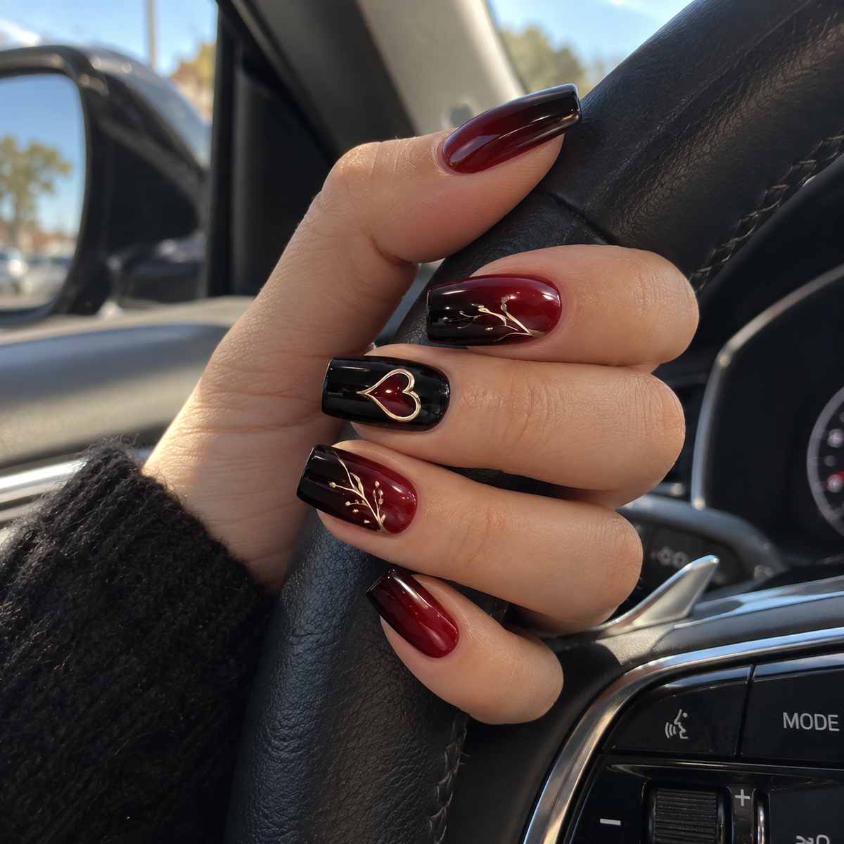 24pcs/Set Valentine's Day Heart Press-On Nails