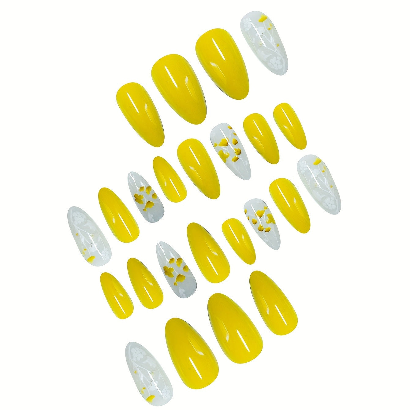 24pcs/Set Minimalist Floral Press-On Nails