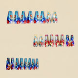 24pcs/Set Sparkling Multicolor Press-On Nails