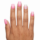 24pcs/Set Gold Stripes with White Flowers Press-On Nails