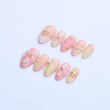 30pcs/Set 3D Floral French Press-On Nails