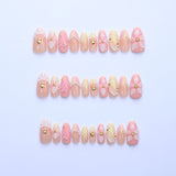 30pcs/Set 3D Floral French Press-On Nails