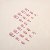 24pcs/Set Heart French Press-On Nails