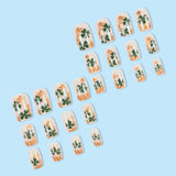 24pcs/Set St. Patrick's 3D Gilded Clover Press-On Nails
