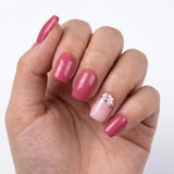 24pcs/Set Minimal Solid Barbie Pink Short Press On Nails