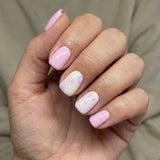 24pcs/Set Pastel Easter Egg Chicks Short Press-On Nails