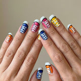 24pcs/Set Colorful Shoes Press-On Nails