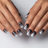 24pcs/Set Black & White Gradient Press-On Nails