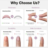 24pcs/Set Silver Glitter Gradient Press-On Nails