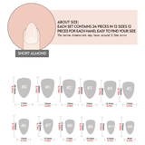 24pcs/Set 3D Bow Gold French Tips Press-On Nails